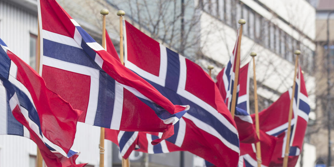 Arkivfoto. Norske flagg. 17. mai. 