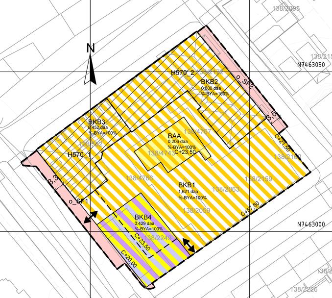 Forslag til plankart - detaljregulering for Kvartal 22