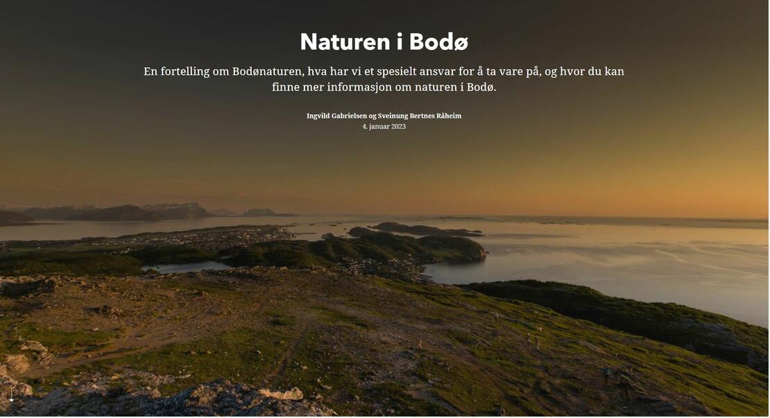 Trykk på bildet for å se fortellerkartet Naturen i Bodø 