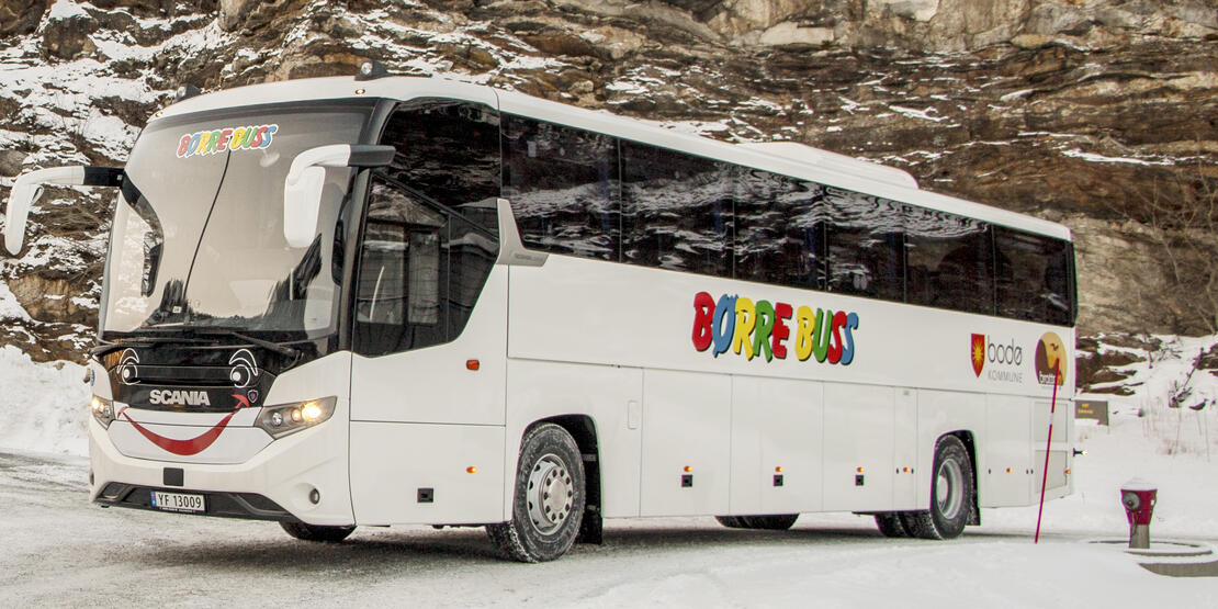 Bildet viser Børre Buss om vinteren. 