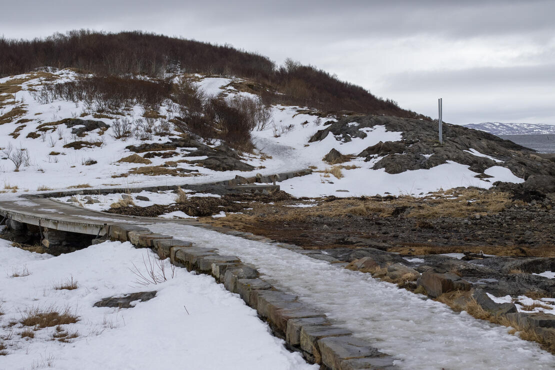 Bildet er fra Bodøsjøen og stinettet som nå skal oppgraderes. 