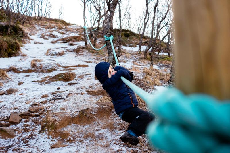 Lek og moro i skogen - Klikk for stort bilde